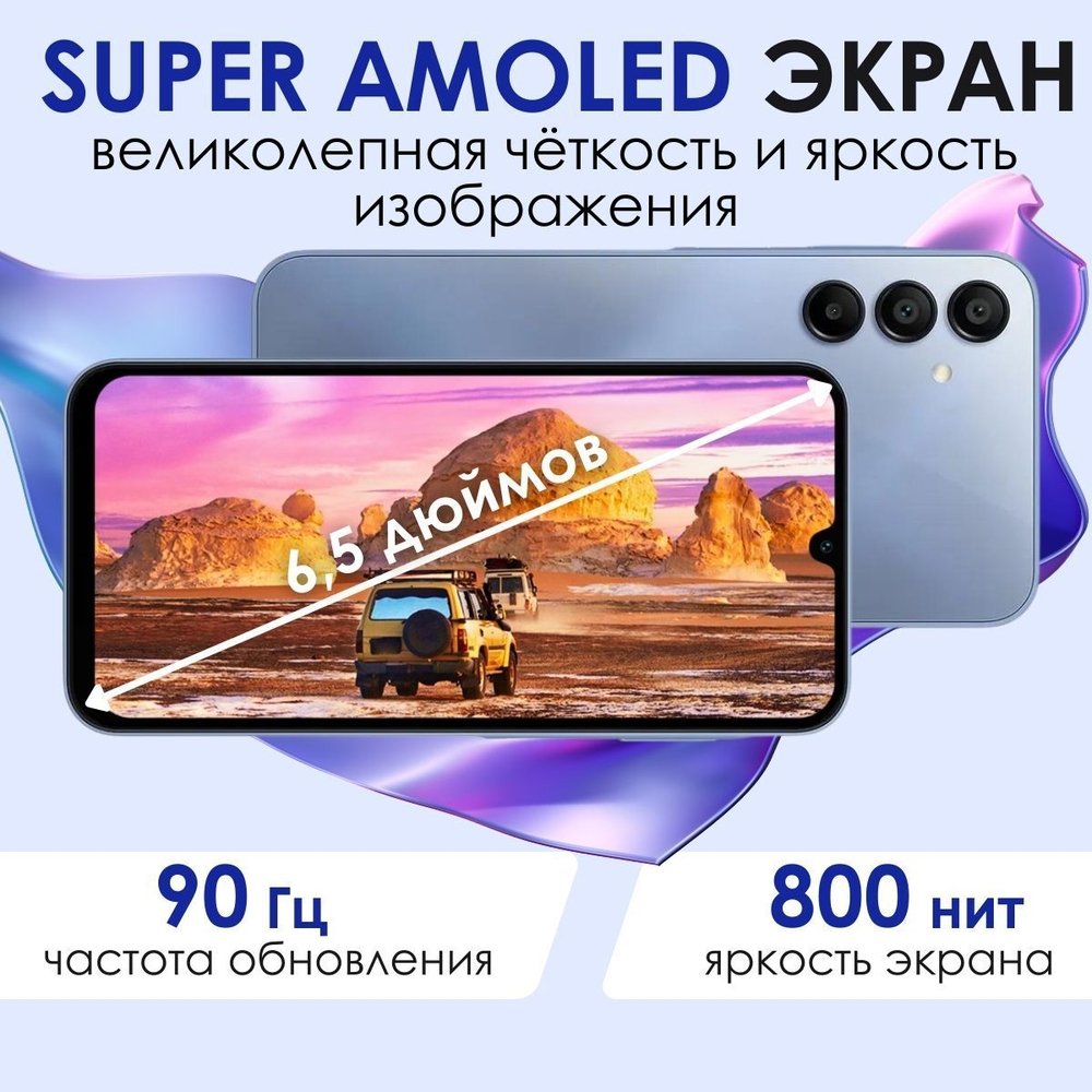 Смартфон Samsung Galaxy A15 6/128 GB, blue black