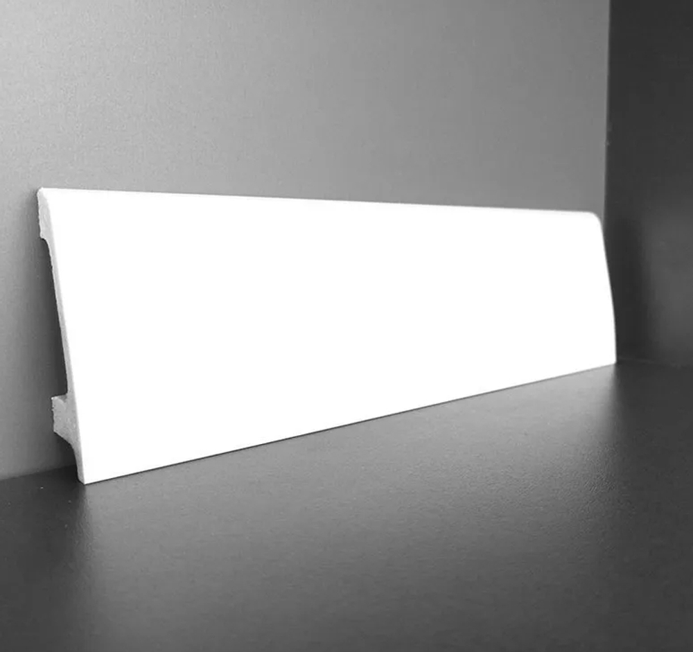 Плинтус Меандр 01 МАТ (белый матовый) 80мм*2м