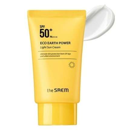 THE SAEM Крем легкий солнцезащитный SPF50+ PA+++ Eco Earth Power Light Sun Cream SPF50+ PA+++ 50 gr