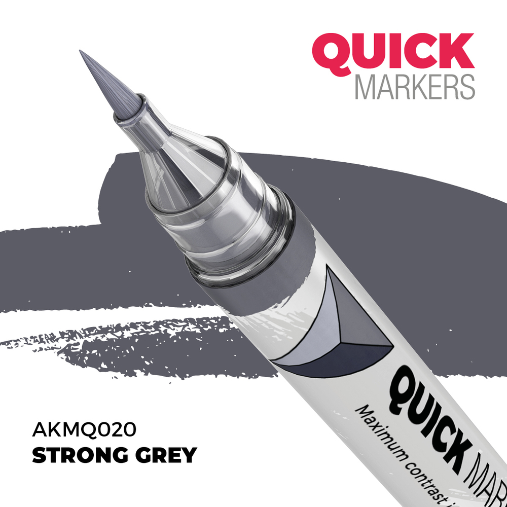 Акриловый маркер AK Interactive Quick Marker Strong Grey
