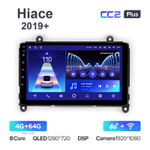 Teyes CC2 Plus 9"для Toyota Hiace 2019+