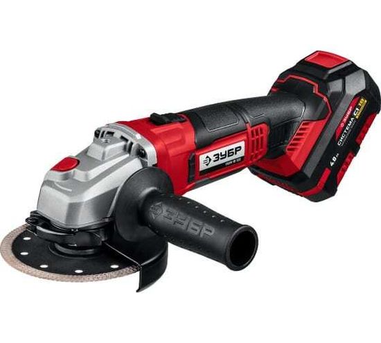 УШМ ЗУБР  акк. 1 АКБ  УШМ-18-125-41 (4Ач) кейс