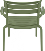 Кресло лаунж пластиковое Siesta Contract Paris Lounge, оливковый