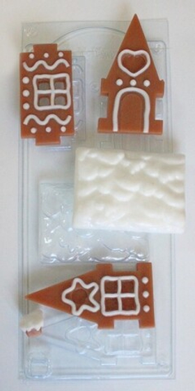 Форма пластиковая для шоколада Пряничный домик