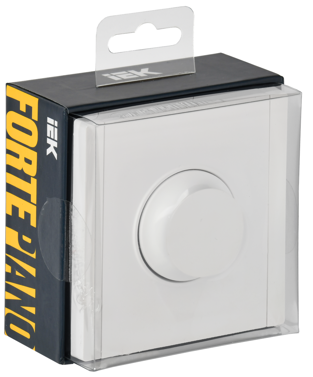 FORTE&PIANO Светорегулятор поворотно-нажимной 600Вт FP254 белый IEK