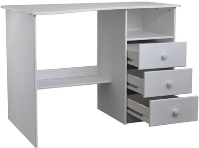 Стол письменный, компьютерный Корнер из сосны, белый