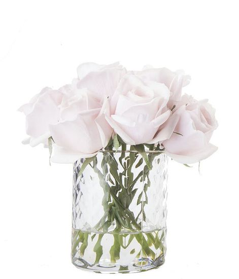 Букет розовых роз в прозрачной вазе "ёлочка", Cote Noire