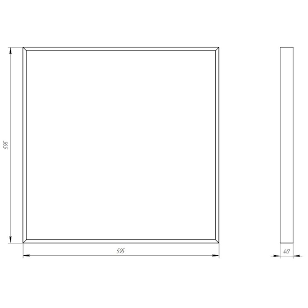 Светильник светодиодный ЭРА SPO-910-1-40K-032 32Вт 4000К 3360Лм 595x595x40 призма