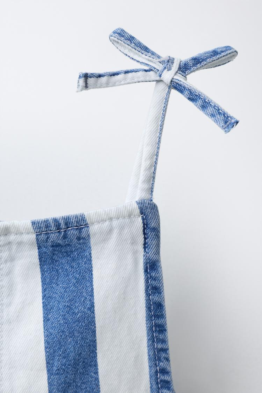 ZARA КОРОТКИЙ КОМБИНЕЗОН В ВОЛНИСТУЮ ПОЛОСКУ, СИНИЙ