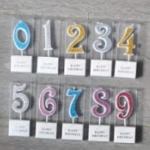 Свеча для торта Цифра Иллюзия «8» 9.5 см, красный