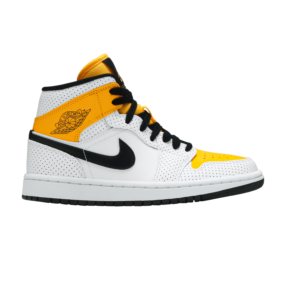 Кроссовки Jordan Air Jordan 1 Mid "Laser Orange" (Женская размерная сетка)