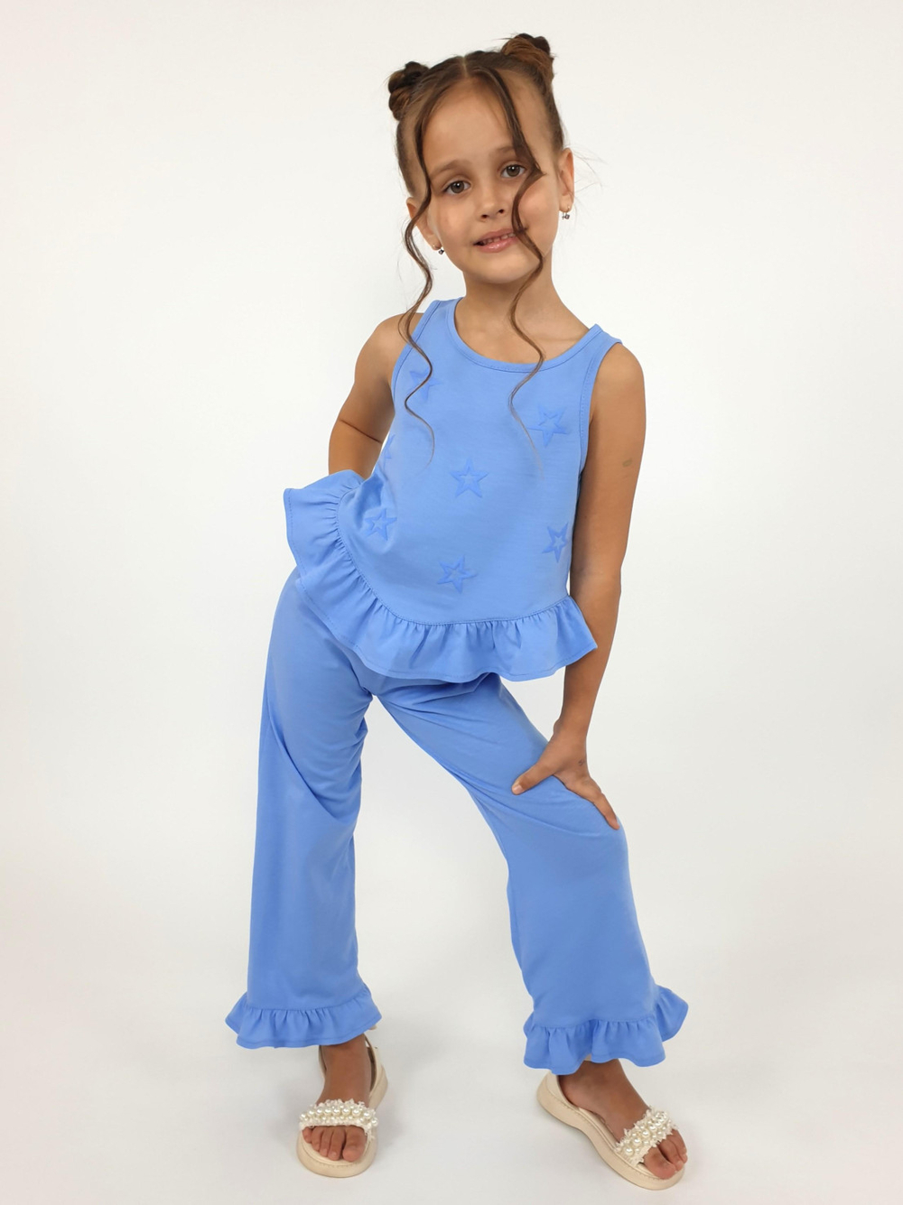 02-147-4 Комплект для девочки (туника+брюки)