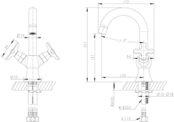 Смеситель для умывальника Bravat Summer Rain