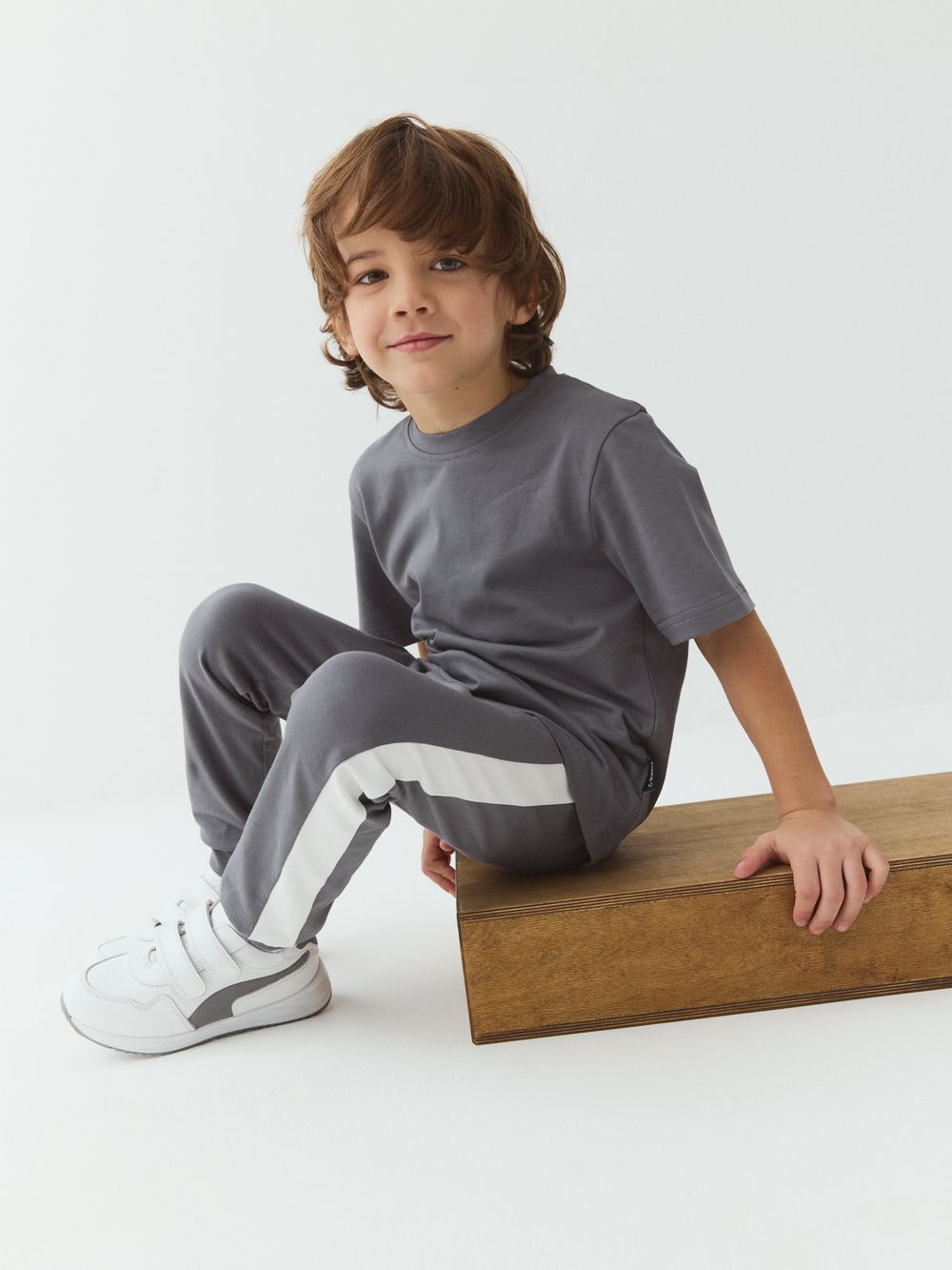 Брюки со спущенным шагом и лампасами "Маренго"