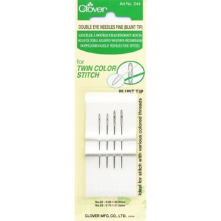 Иглы с двойным ушком тонкие (тупой кончик) 244 Clover