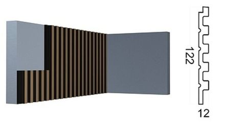 Стеновая панель Контур окрашенная, 122x12 мм