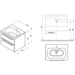 Тумба под раковину Ravak SD Chrome II 80 X000000922 подвесная Белая