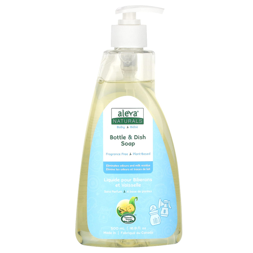 Aleva Naturals, Мыло для бутылочек и посуды, без отдушек, 500 мл (16,9 жидк. унц.)