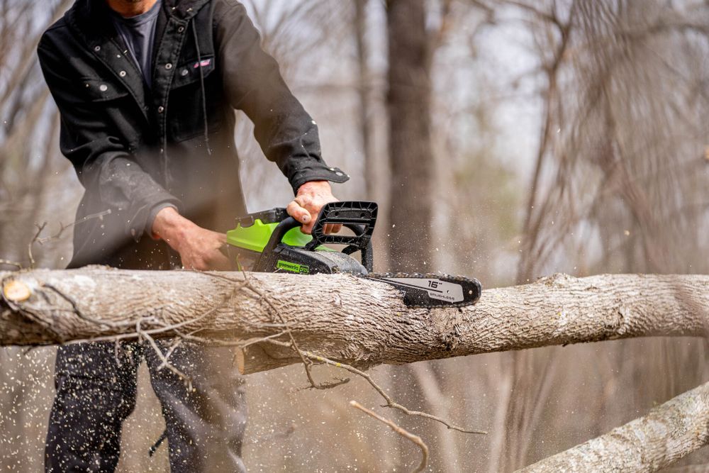 Цепная пила аккумуляторная Greenworks GD60CS25k5 Арт. 2008907UG, 60V, 40 см, бесщеточная, 2500 Вт, с 1хАКБ 5 Ач. и ЗУ