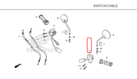 35200-K0G-901. SWITCH ASSY., WINKER, Honda C125