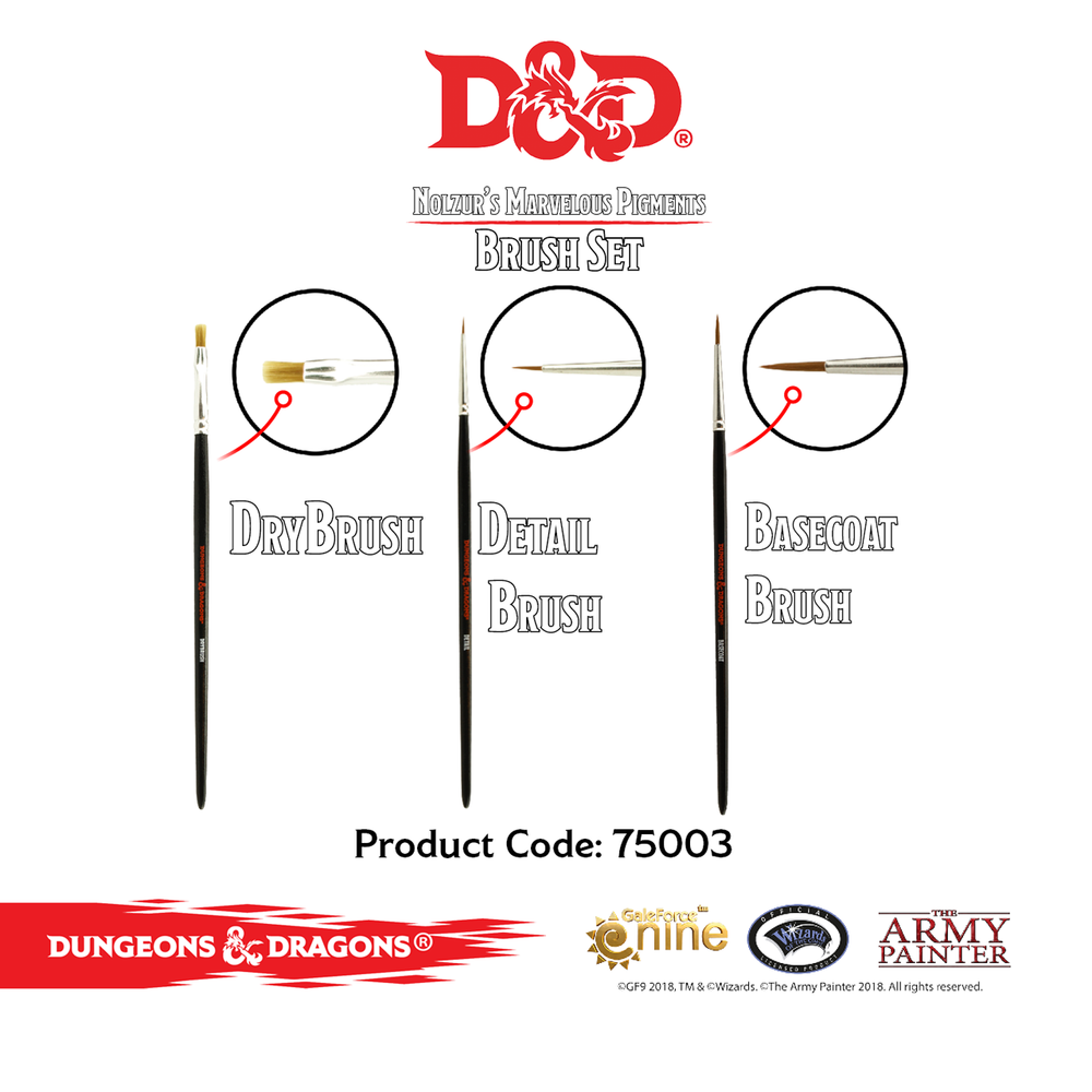 D&D Nolzurs Marvelous Brush Set. Набор кисточек