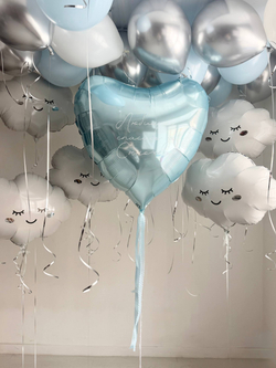 Воздушные гелиевые шары на выписку сына облака №4809