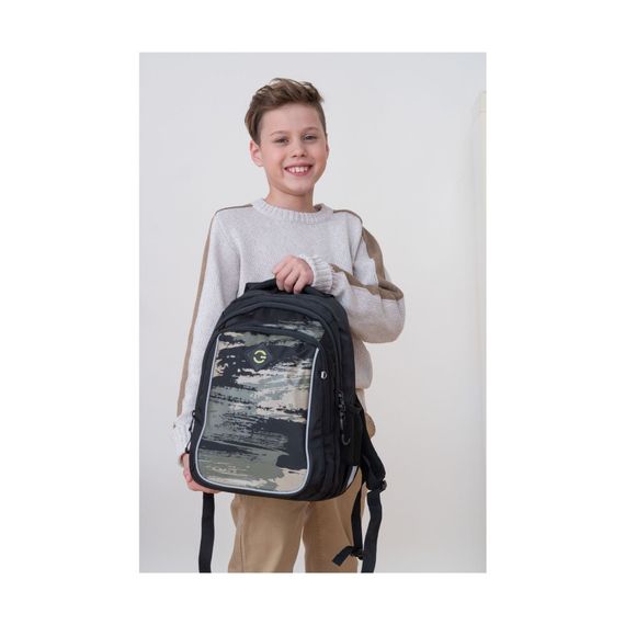 Çanta \ Bag \ RB-252-3f Рюкзак школьный (/2 черный - хаки)