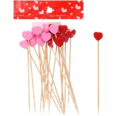 Шпажки для канапе 12 см «Love evening» 20 шт, микс