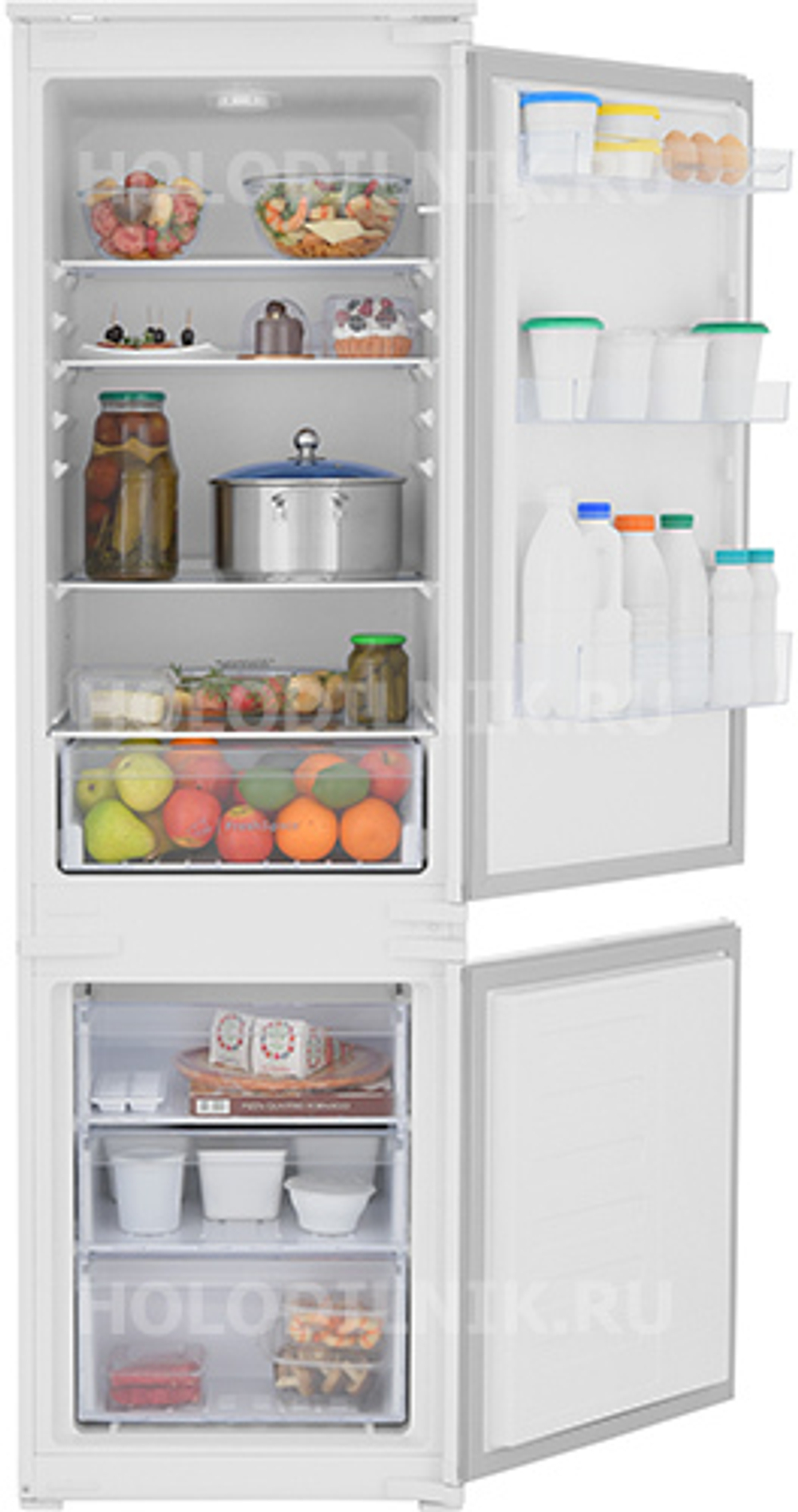 Встраиваемый двухкамерный холодильник Indesit IBD 18