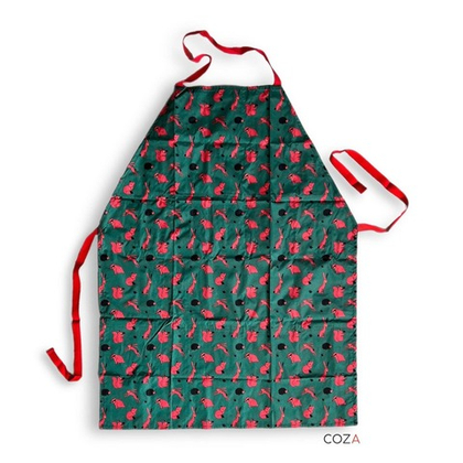 Фартук COZA  с принтом "Звери красные", унисекс, длина 87 см