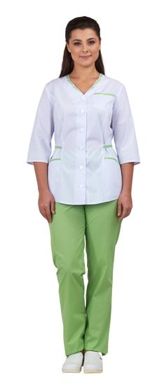 Костюм женский "Ольга" (белый/лайм)