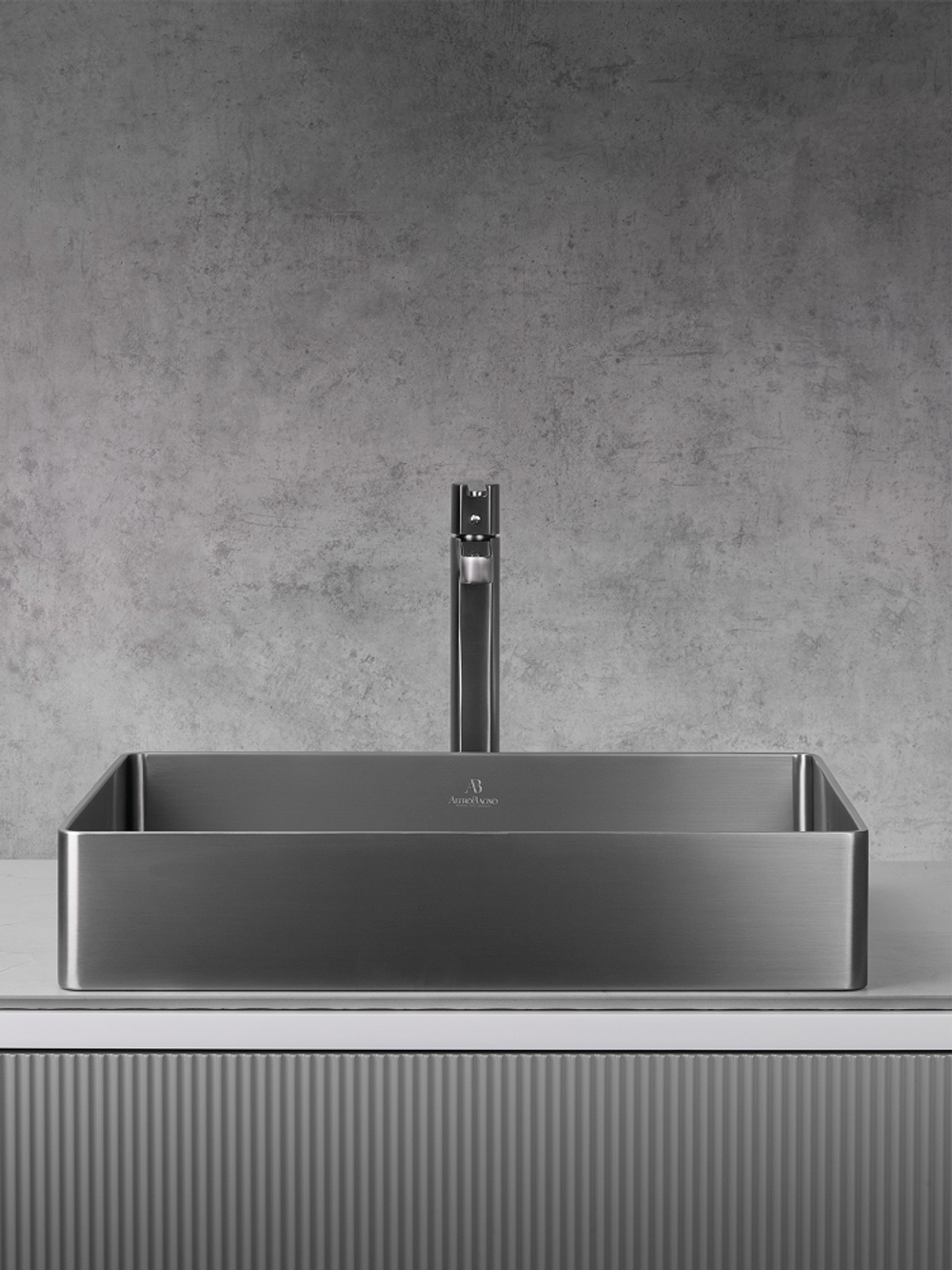 Раковина AltroBagno Astro 001018 MtGr из нержавеющей стали