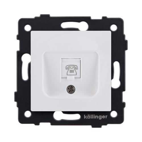 Розетка телефонная RJ11, белый матовый Kollinger REA-009WM для Aspekt, Eleganz, Reflex