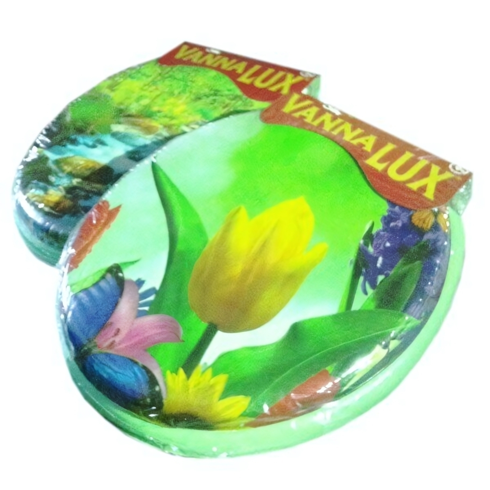 Мягкое сиденье д/унитаза с рисунком зеленое