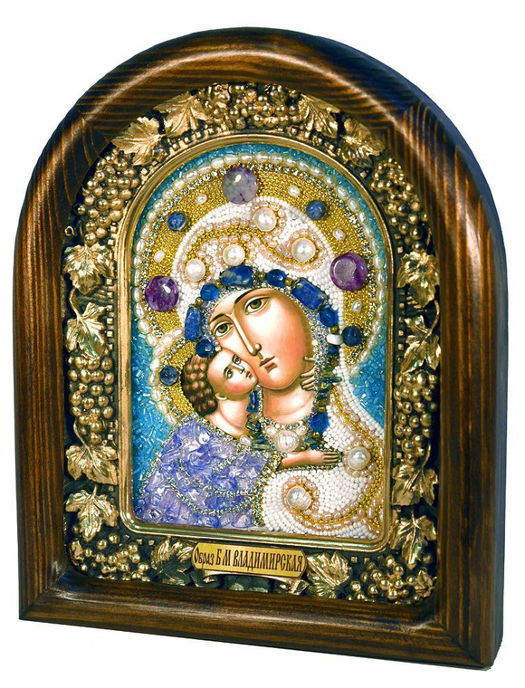 Икона Пресвятая Богородица Владимирская бисер