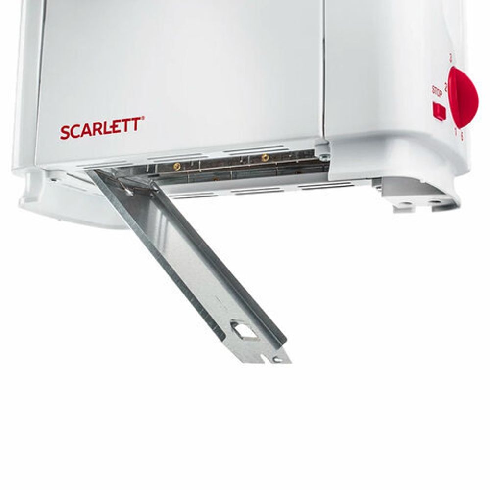 Тостер SCARLETT SC-TM11013, 650 Вт, 2 тоста, 6 режимов, сталь, белый