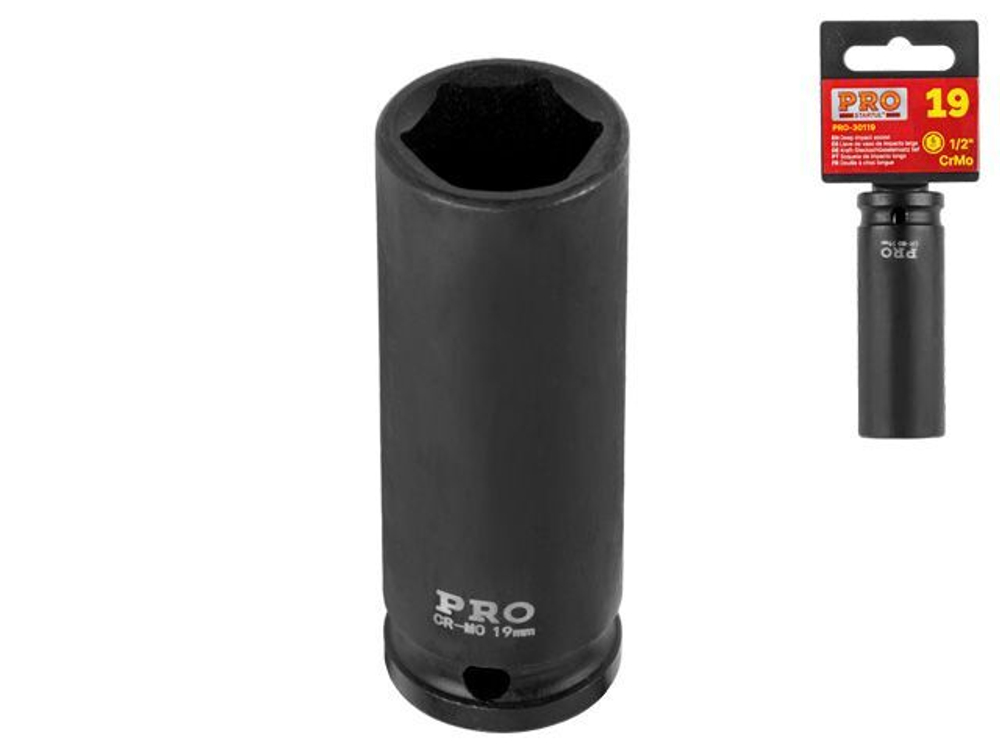 Головка ударная 1/2" 19мм 6гр. глубокая PRO STARTUL (PRO-30119)