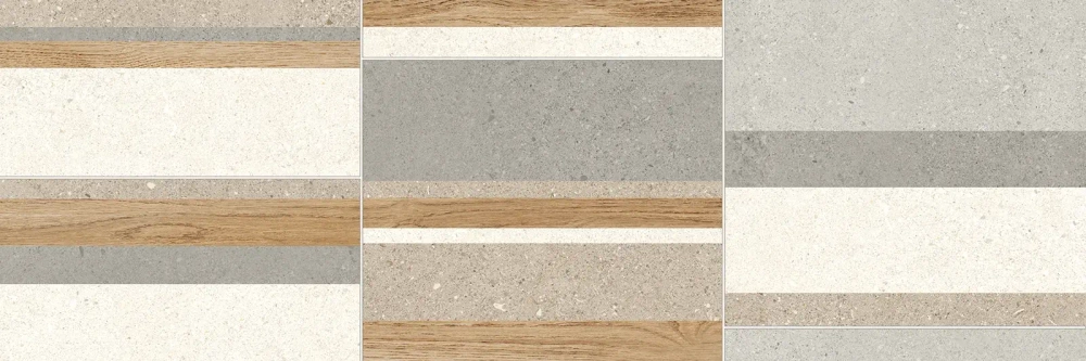 Настенная плитка Alma Ceramica TWU3090AGL14R Angola 30x90 микс матовая под камень / под дерево /