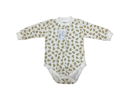 Боди с длинным рукавом на кнопках из кулирки (100% хлопок) на рост 68 см