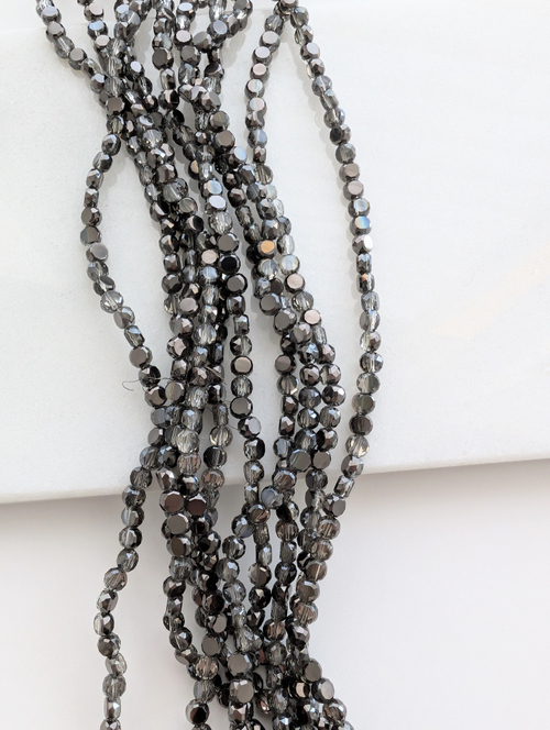 Стекло монетка 4мм, темно-серый