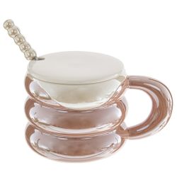 GAEM Кружка с крышкой и ложкой, 420 мл, L9,5 W9,5 H8 см, 4в.