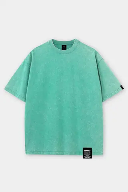 Футболка SHMOT "BLANK" GARMENT DYE Бирюзовый