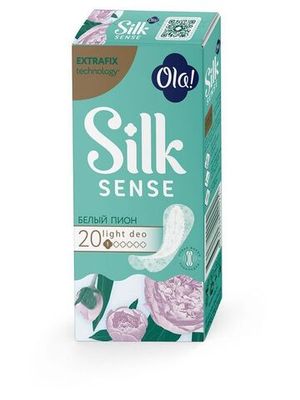 OLA Ежедневные Прокладки Silk Sense Light Белый пион 20шт - 4 упаковки