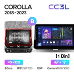 Teyes CC3L 10,2"для Toyota Corolla 2018+
