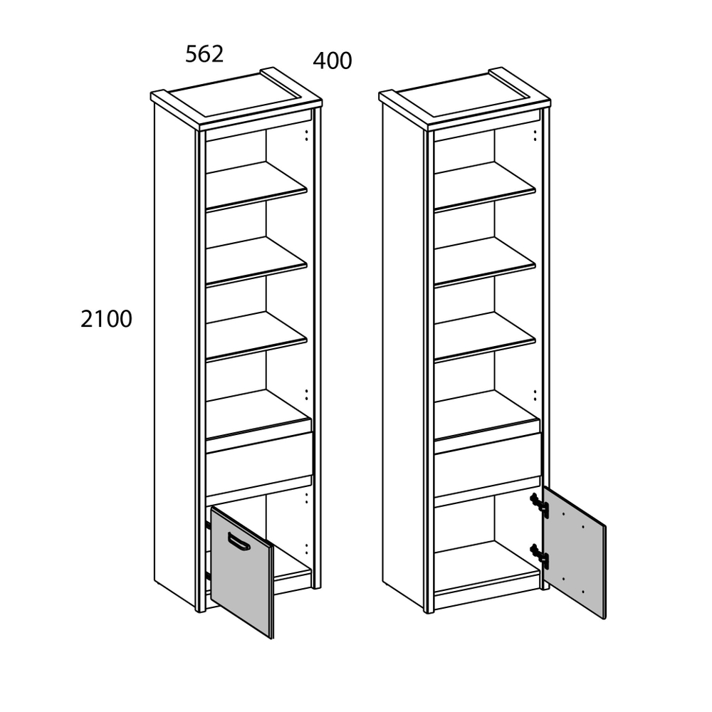 Шкаф открытый