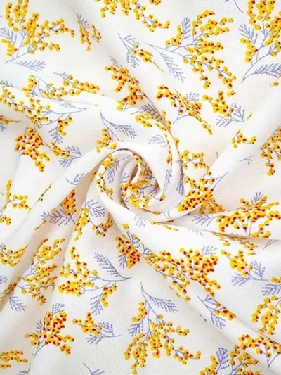 Ткань твил принт 140 г/м2, 100% вискоза, ш. 145 см, белый