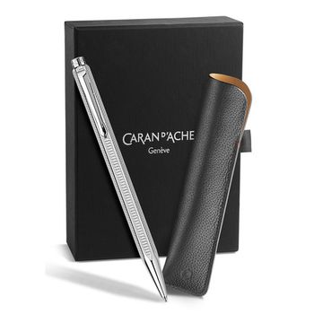 Шариковая ручка Carandache Ecridor Hypnose и футляр из кожи (CC0890.020)