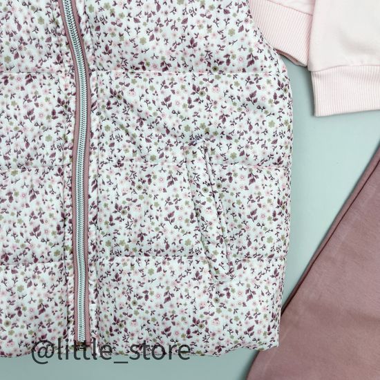 Комплект утепленный "Цветочная свежесть" розовый/пудра