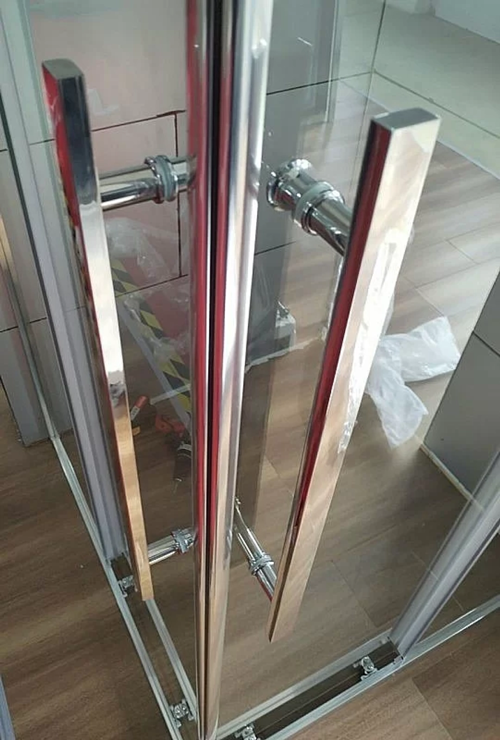 Душевой уголок Esbano Flex ESOGF108PSB 100х80 стекло прозрачное/профиль черный матовый