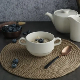 Бульонная чашка с ручками 350 мл,фарфор "NOBLE" серия "Simply Plus"